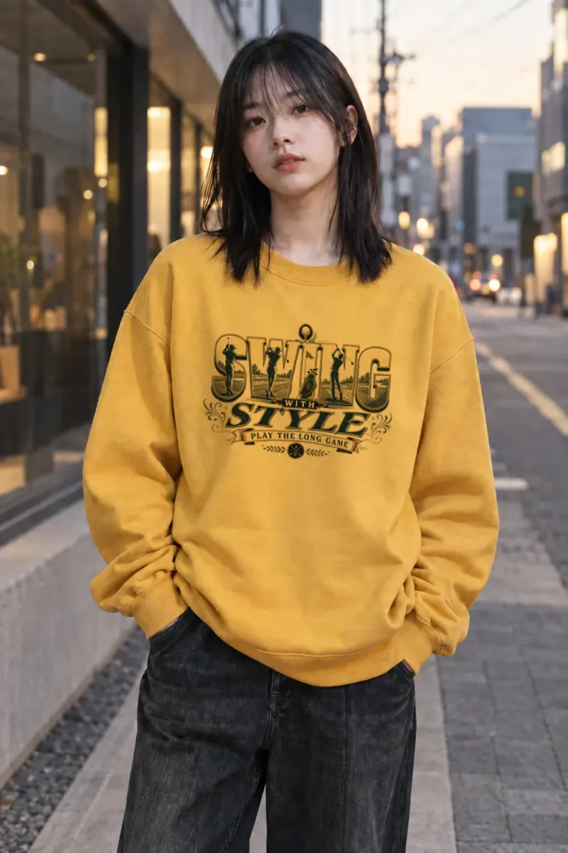 "Swing With Style" Heavy Blend Unisex Crewneck Sweatshirt | Gildan 18000