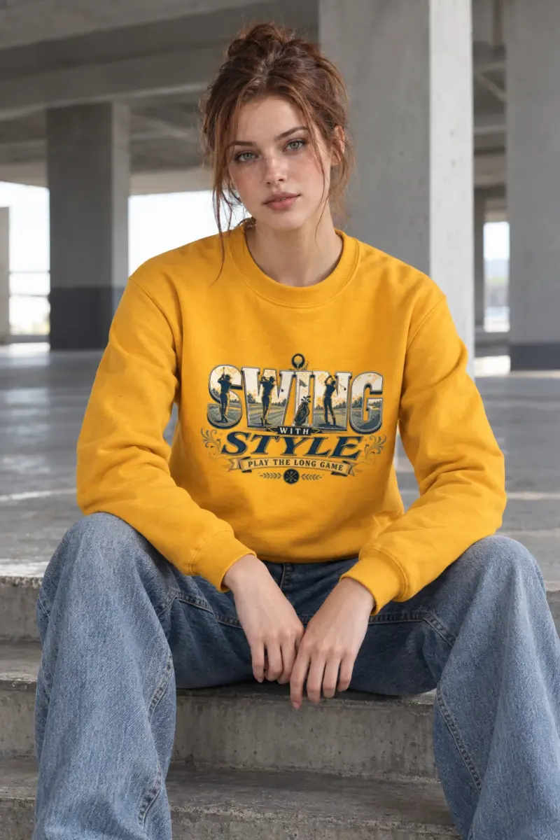 "Swing With Style" Heavy Blend Unisex Crewneck Sweatshirt