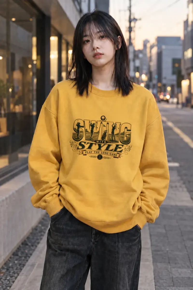 "Swing With Style" Heavy Blend Unisex Crewneck Sweatshirt | Gildan 18000