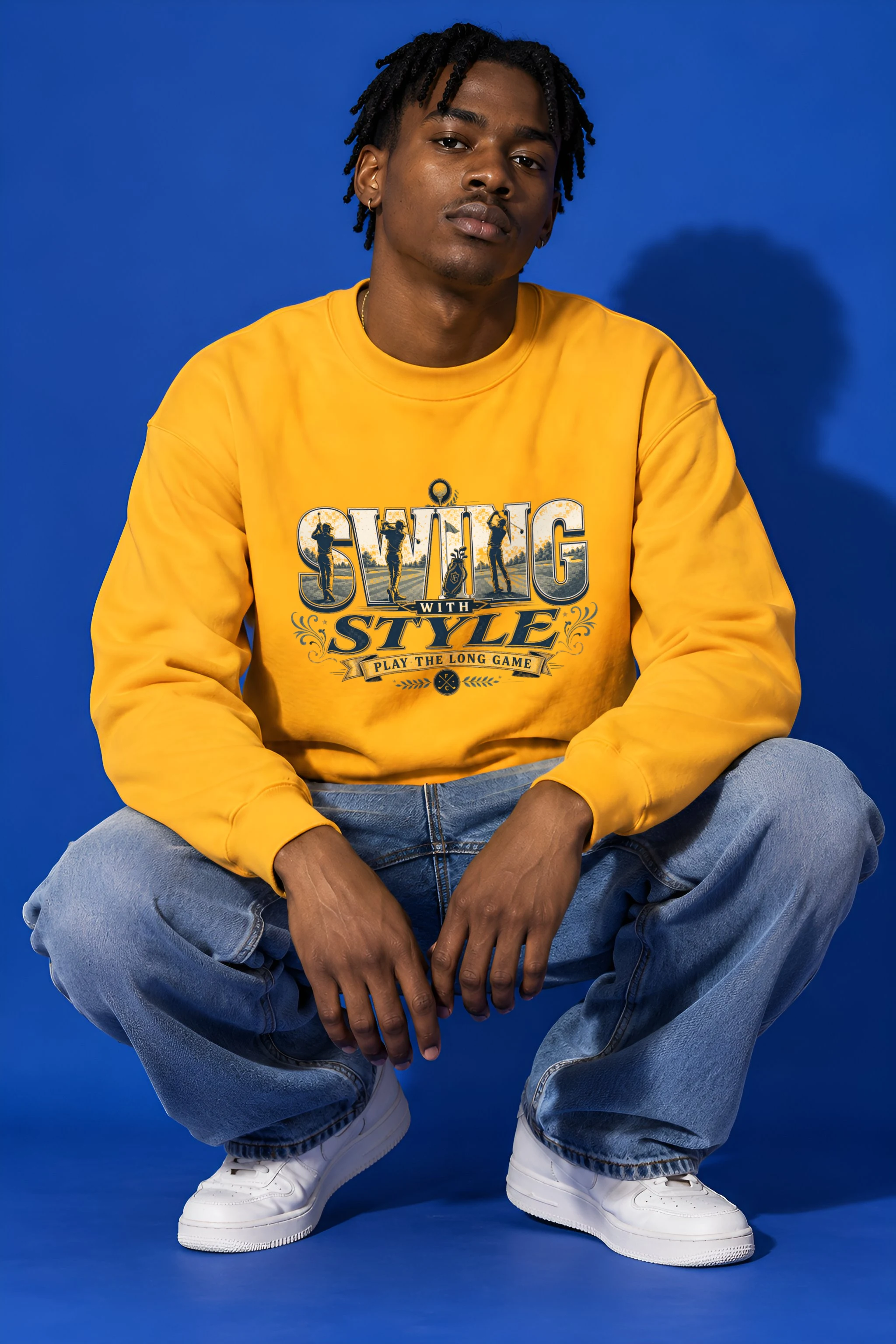 "Swing With Style" Heavy Blend Unisex Crewneck Sweatshirt