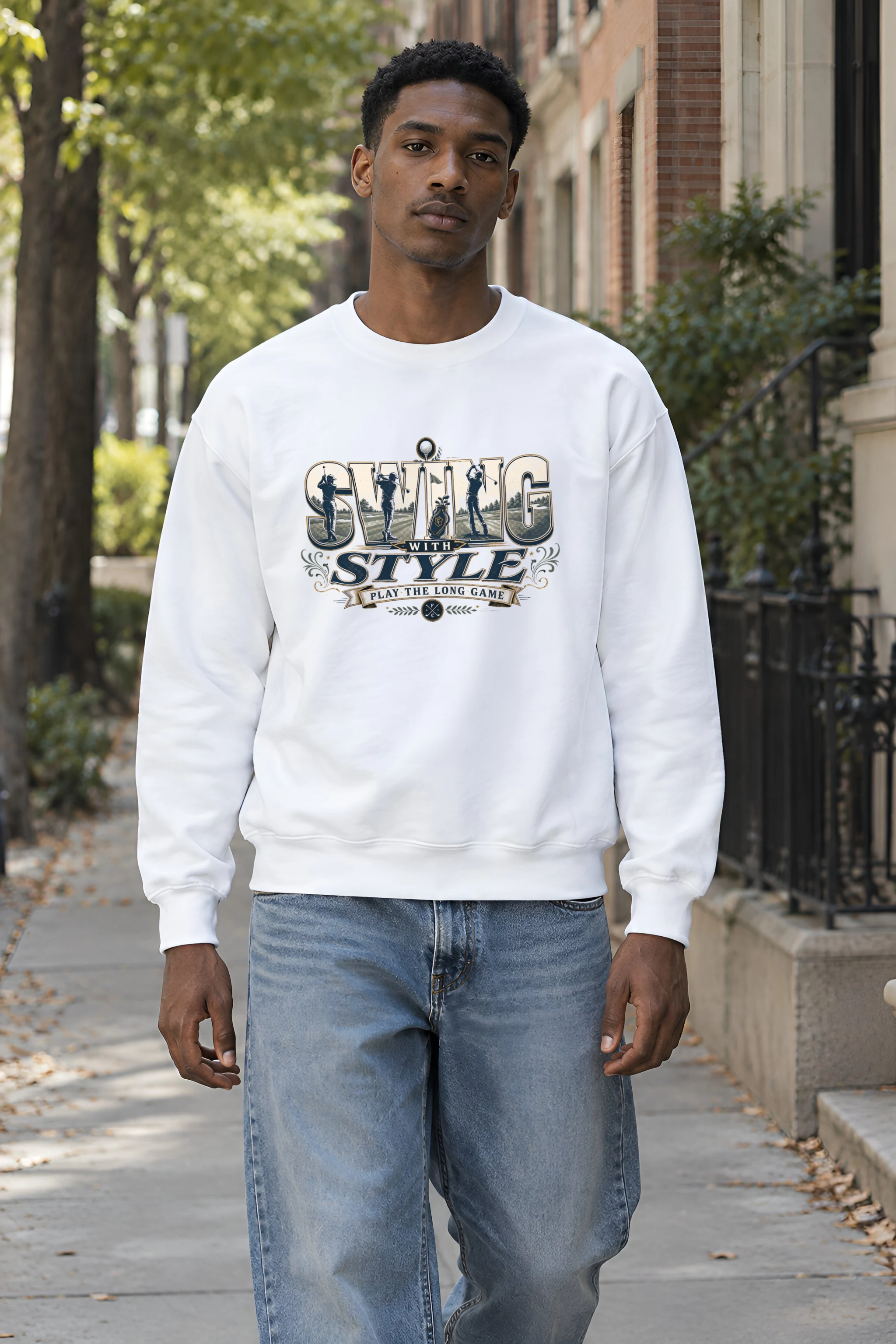 "Swing With Style" Heavy Blend Unisex Crewneck Sweatshirt