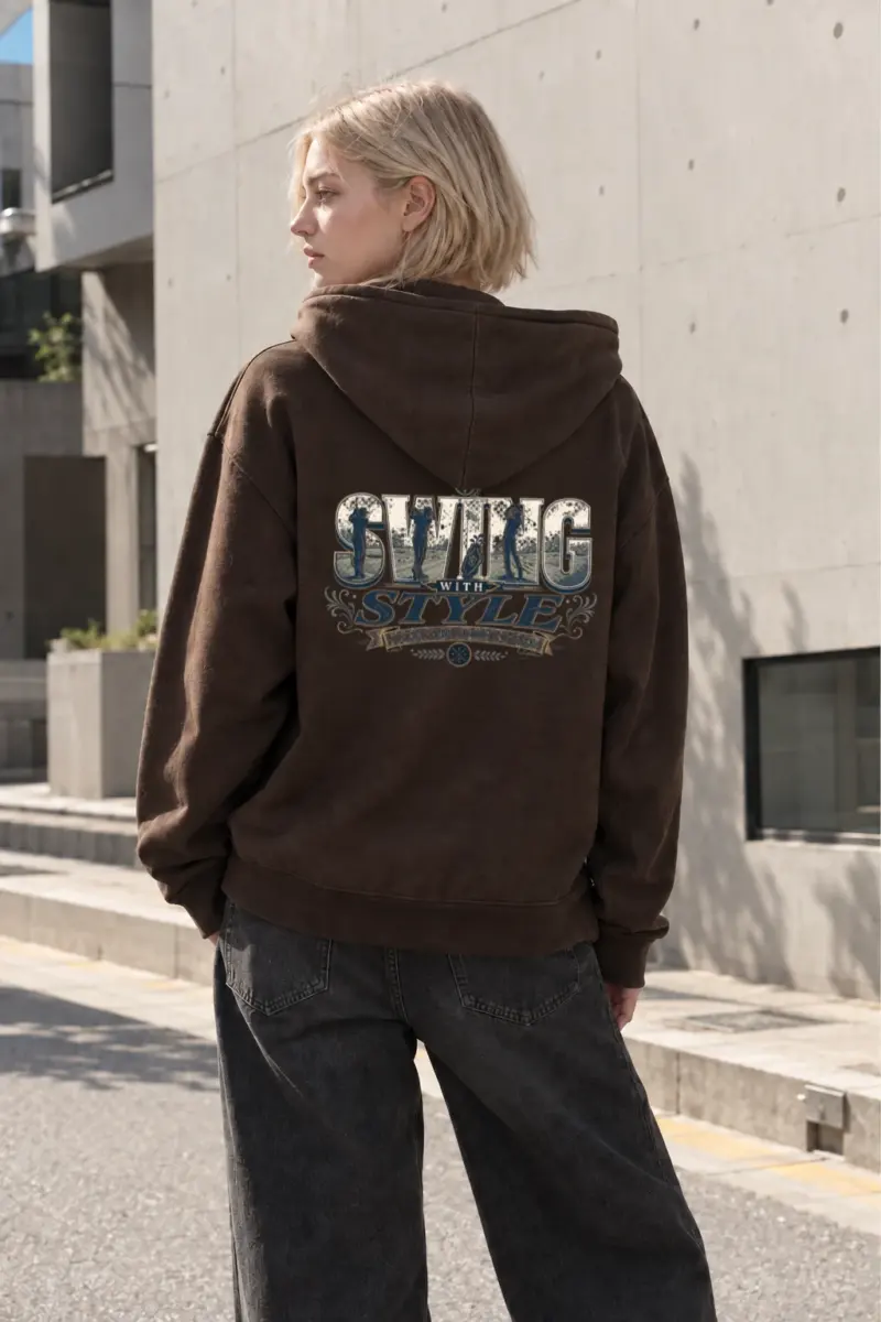 "Swing With Style" Heavy Blend Unisex Pullover Hoodie | Gildan 18500