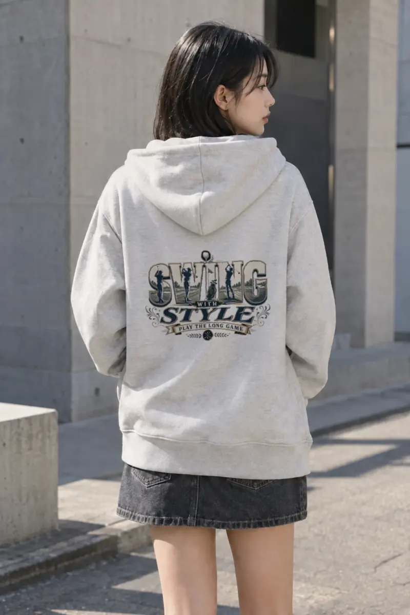 "Swing With Style" Heavy Blend Unisex Pullover Hoodie | Gildan 18500
