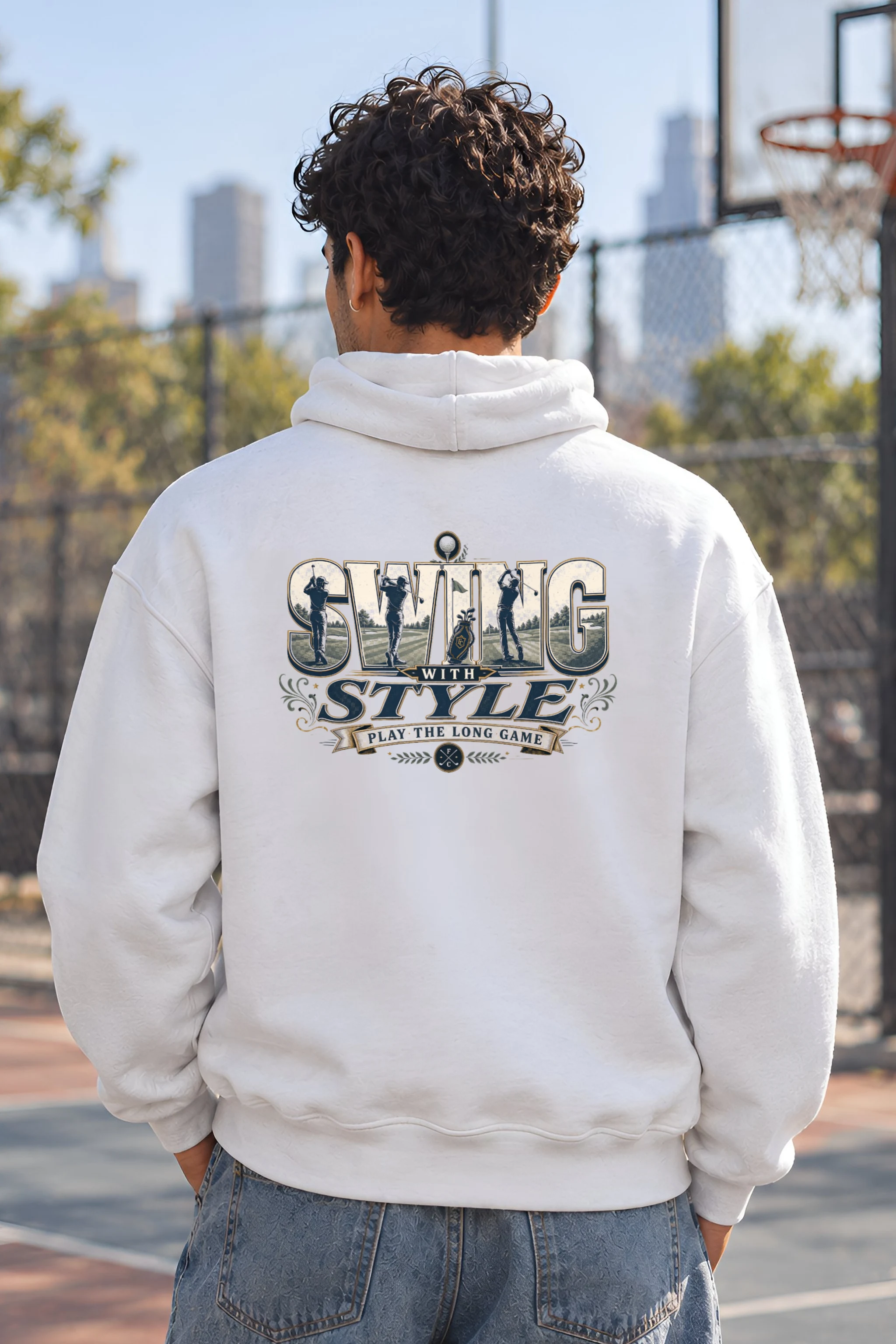 "Swing With Style" Heavy Blend Unisex Pullover Hoodie