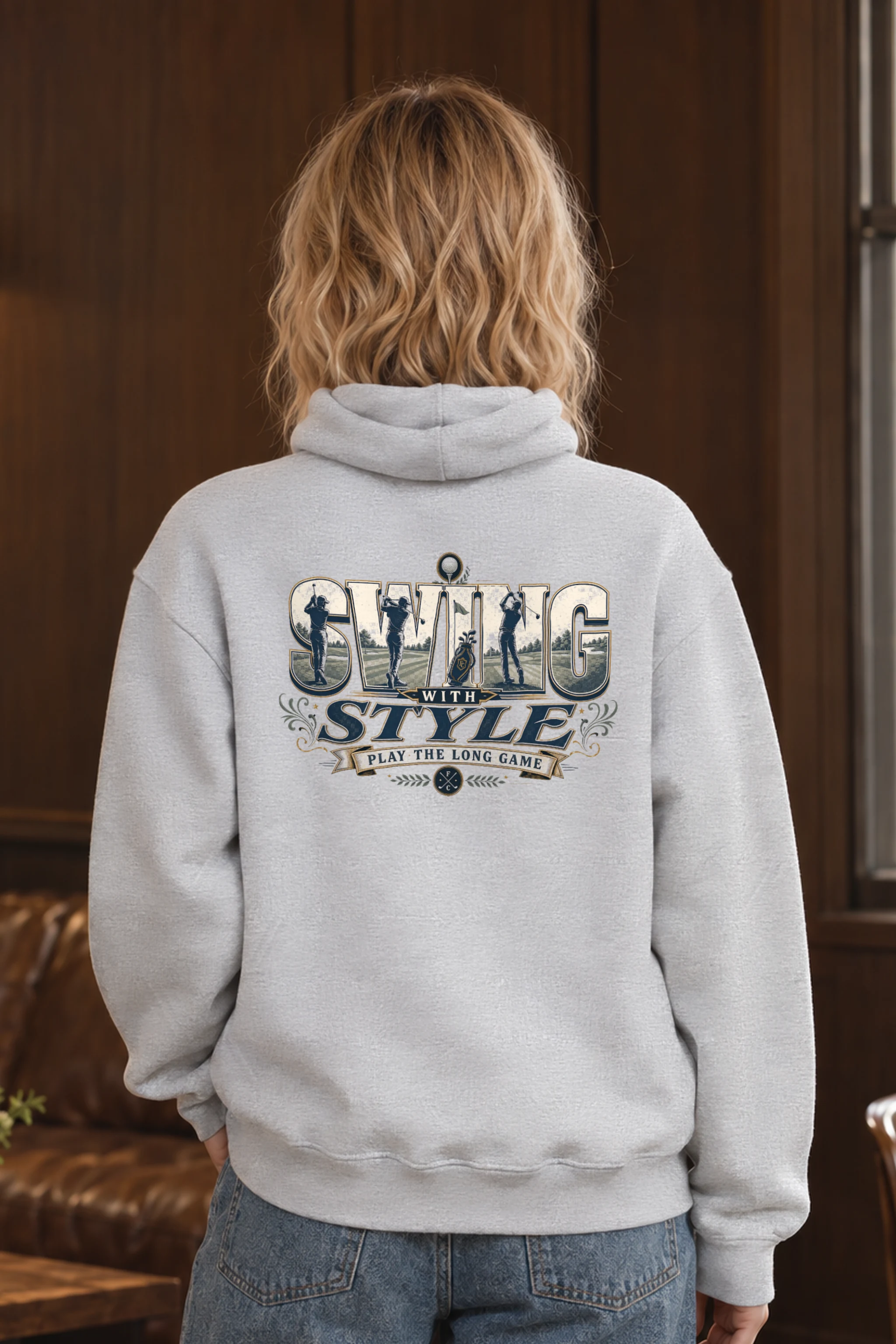 "Swing With Style" Heavy Blend Unisex Pullover Hoodie