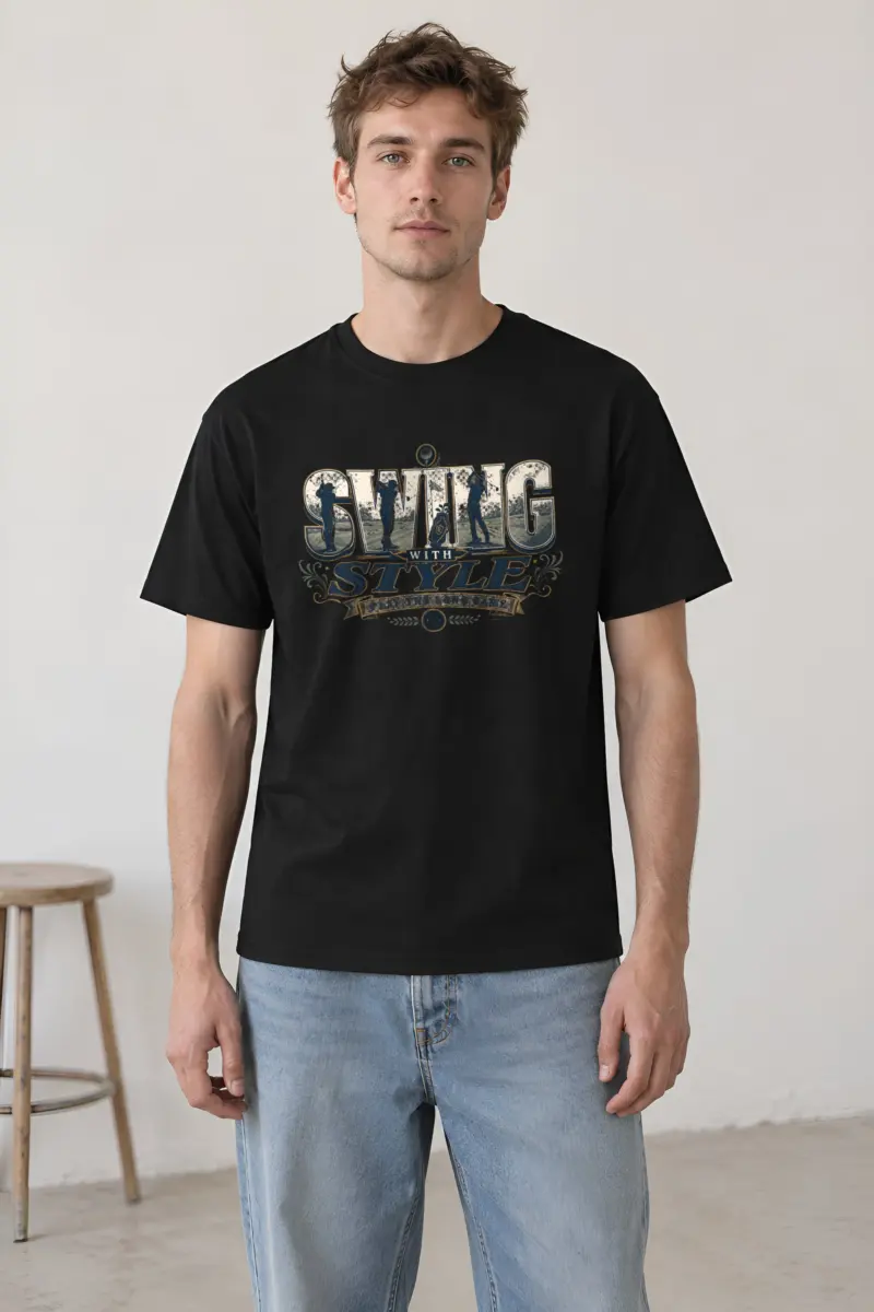 "Swing With Style" Heavyweight Unisex Crewneck T-shirt