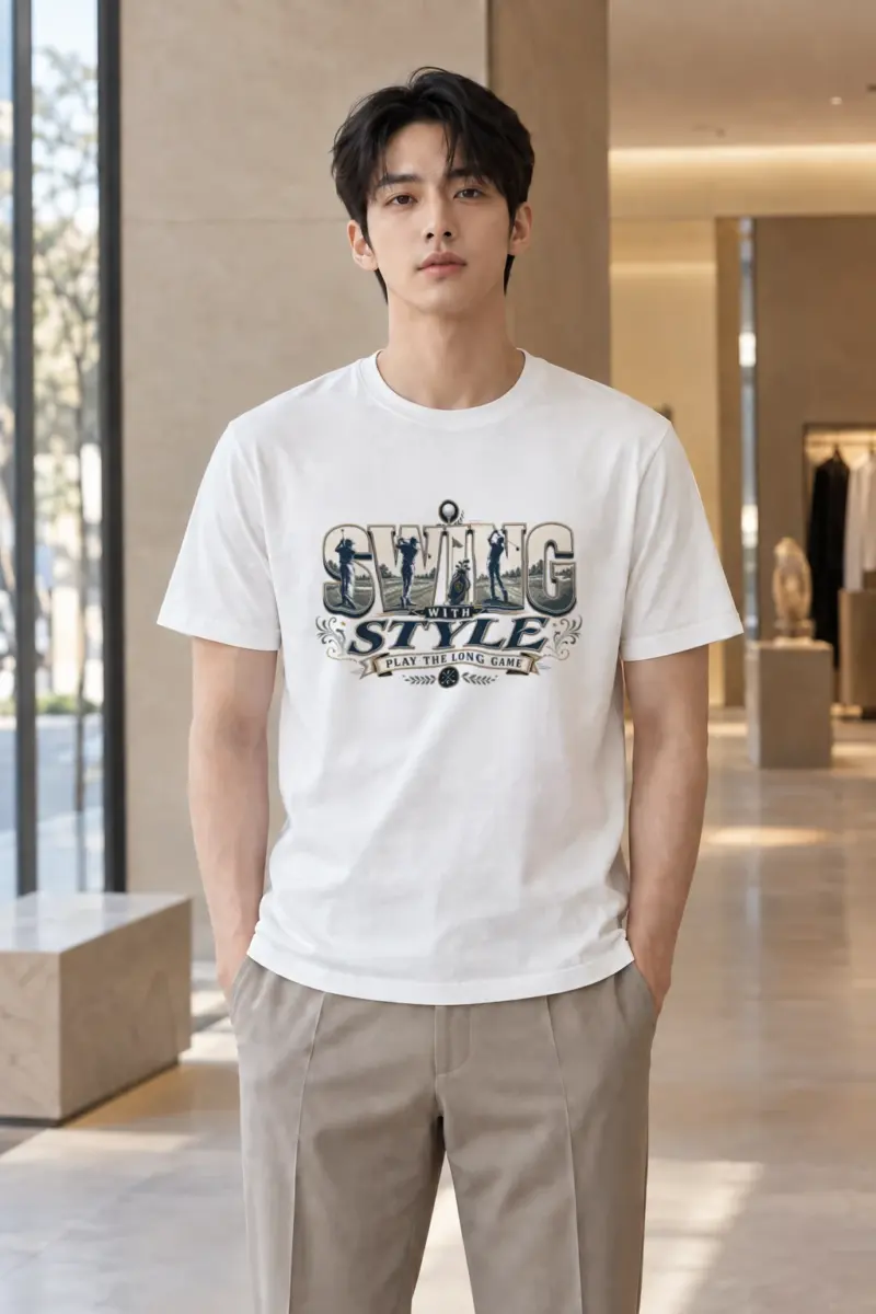 "Swing With Style" Heavyweight Unisex Crewneck T-shirt | Gildan 5000