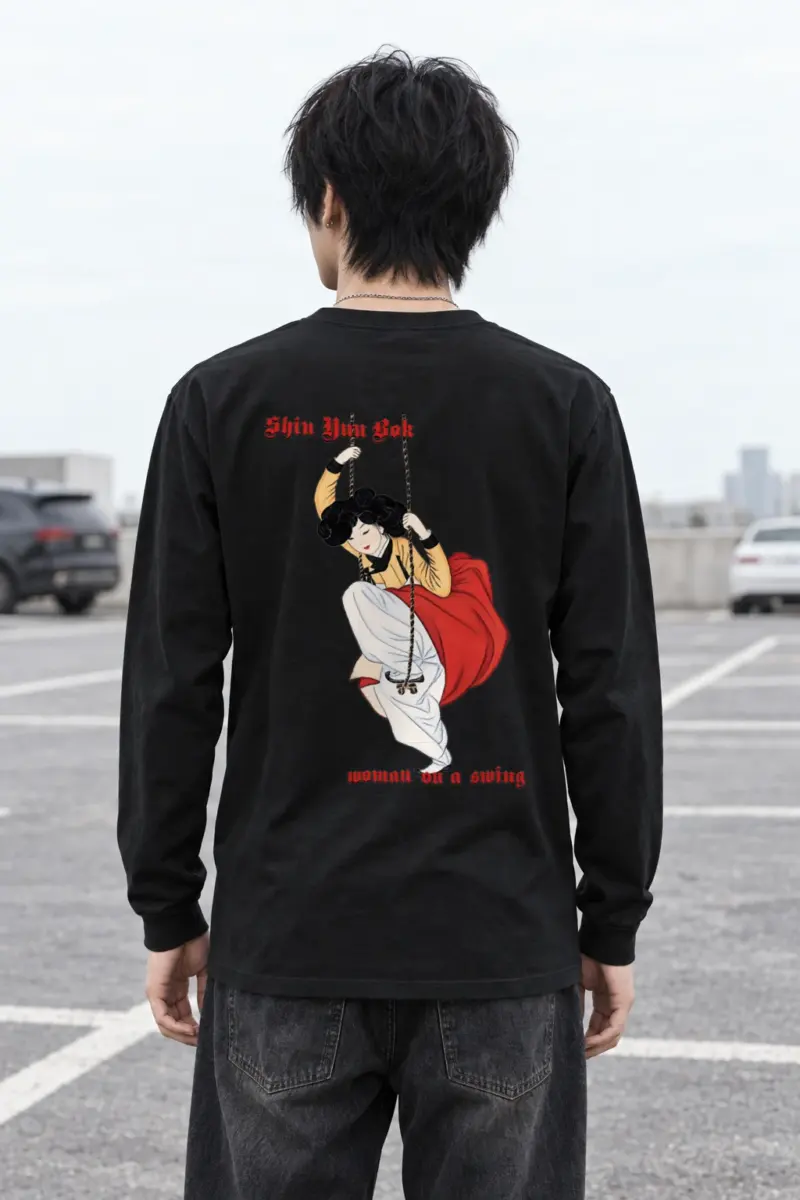"Swinging Hanbok Muse" Unisex Longsleeve T-shirt