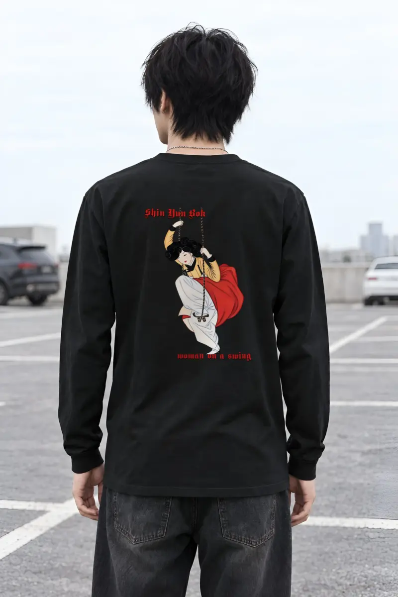 "Swinging Hanbok Muse" Unisex Longsleeve T-shirt