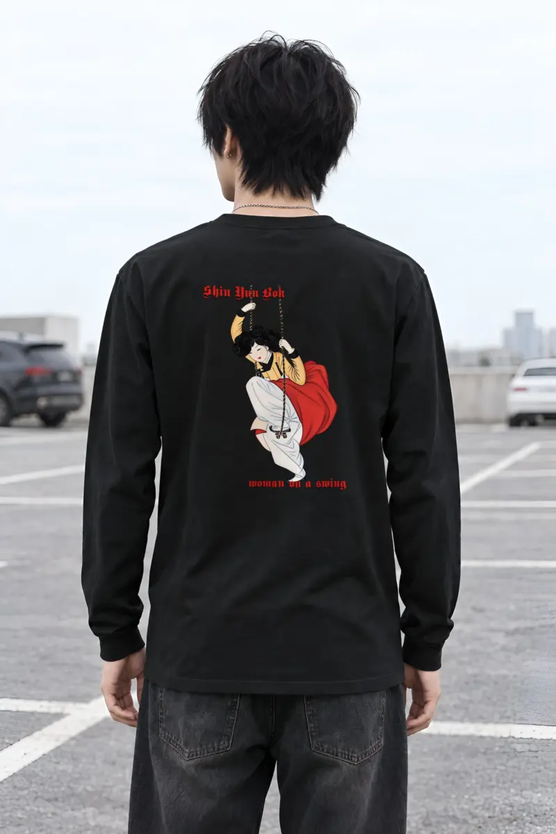 "Swinging Hanbok Muse" Unisex Longsleeve T-shirt