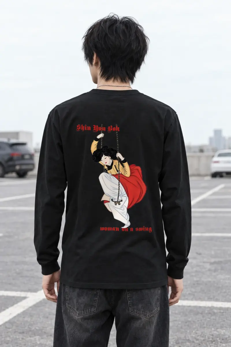 "Swinging Hanbok Muse" Unisex Longsleeve T-shirt
