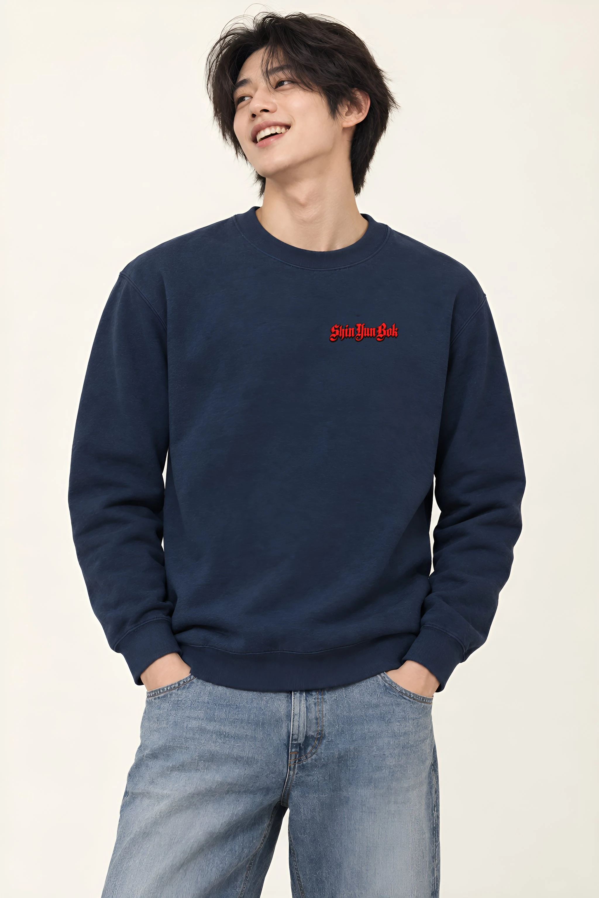 "Swinging Hanbok Woman" Heavy Blend Unisex Crewneck Sweatshirt