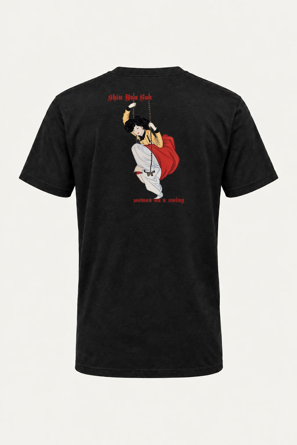 "Swinging Hanbok Woman" Heavyweight Unisex Crewneck T-shirt | Gildan 5000