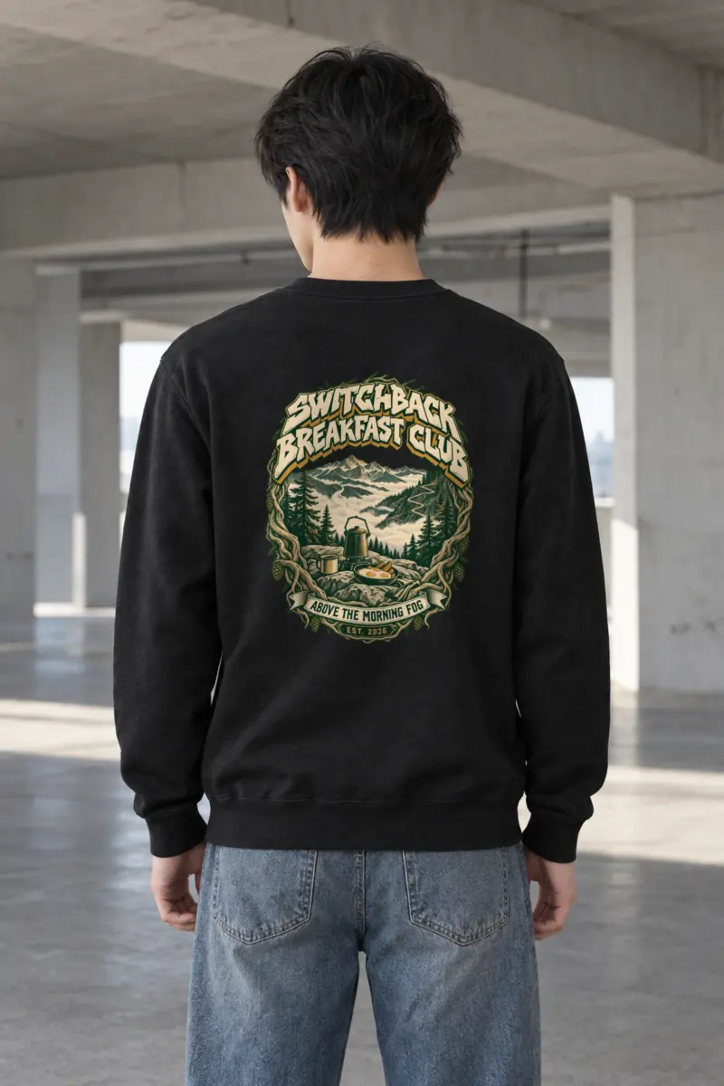 "Switchback Breakfast Club" Heavy Blend Unisex Crewneck Sweatshirt