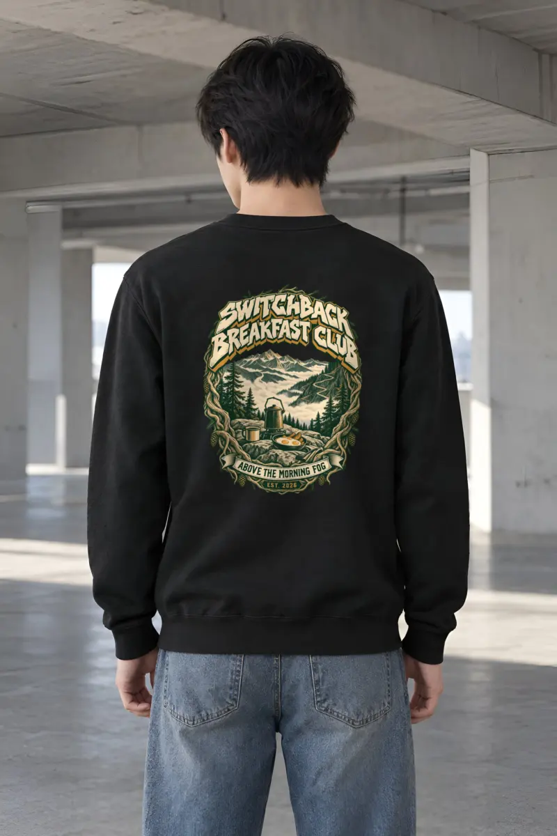 "Switchback Breakfast Club" Heavy Blend Unisex Crewneck Sweatshirt