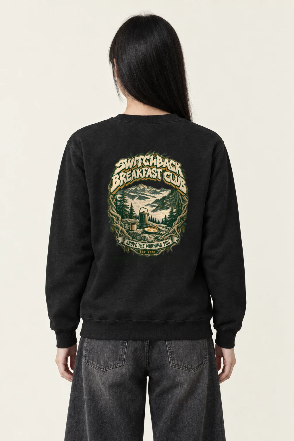 "Switchback Breakfast Club" Heavy Blend Unisex Crewneck Sweatshirt