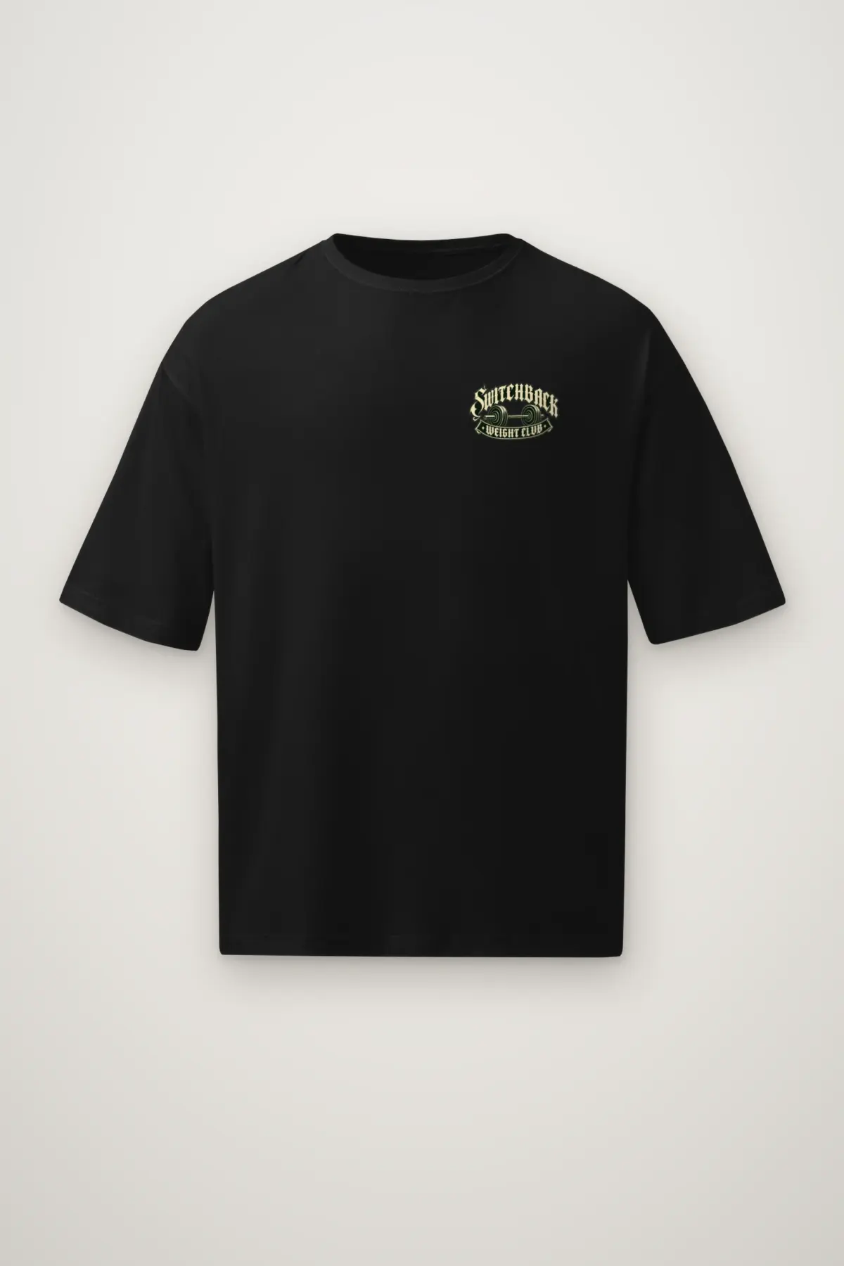 "Switchback Weight Club" Men's Oversized Heavyweight Crewneck T-Shirt