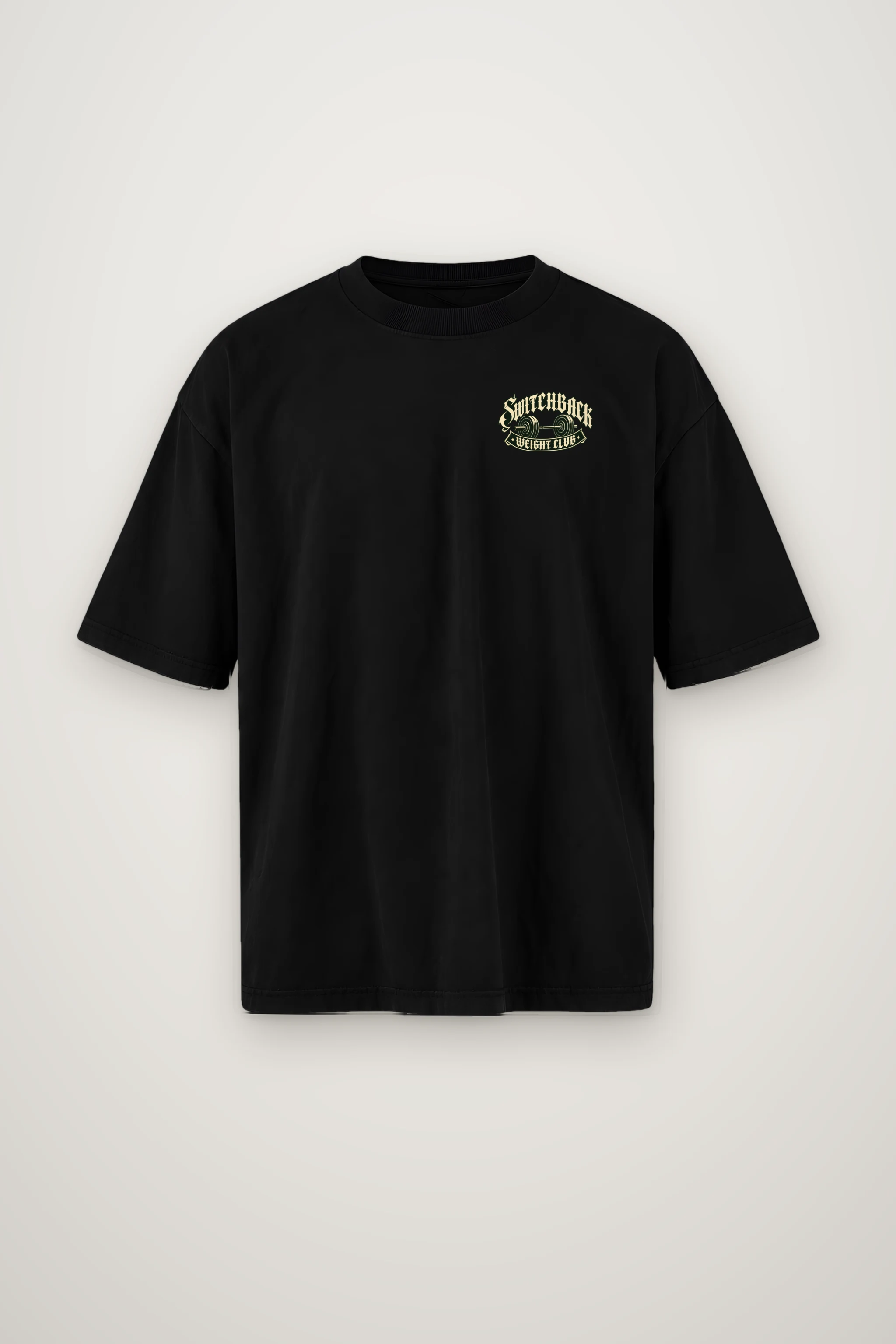 "Switchback Weight Club" Men's Oversized Heavyweight Crewneck T-Shirt