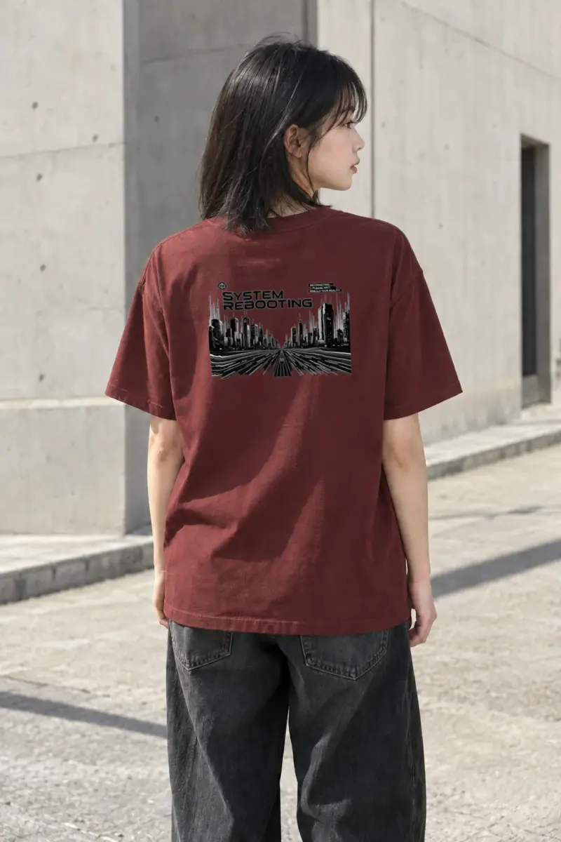 "System Rebooting" Heavyweight Unisex Crewneck T-shirt | Gildan 5000