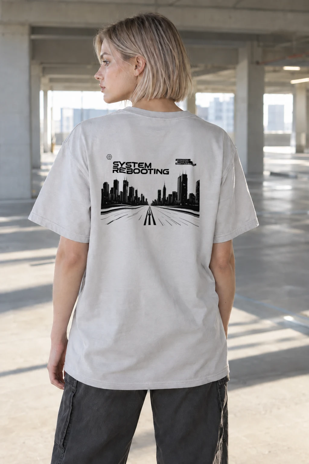 "System Rebooting" Heavyweight Unisex Crewneck T-shirt | Gildan 5000