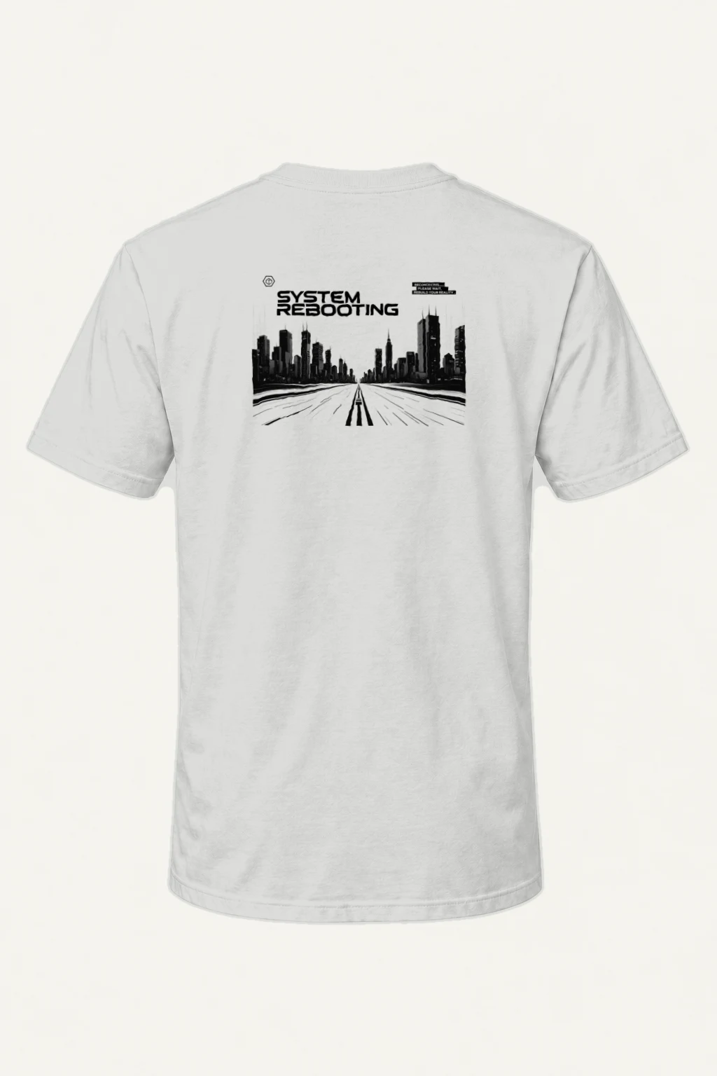 "System Rebooting" Heavyweight Unisex Crewneck T-shirt | Gildan 5000