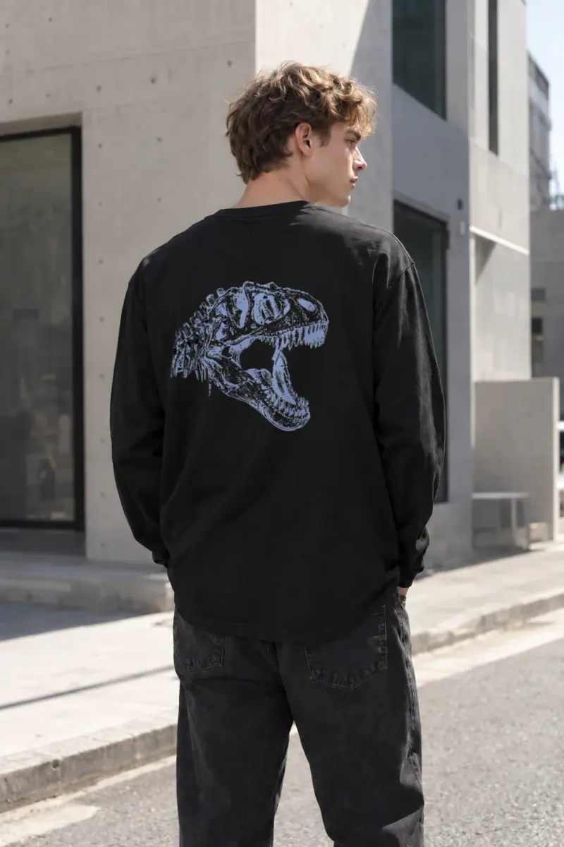 “T-Rex Fossil Study” Unisex Longsleeve T-shirt | Gildan 2400