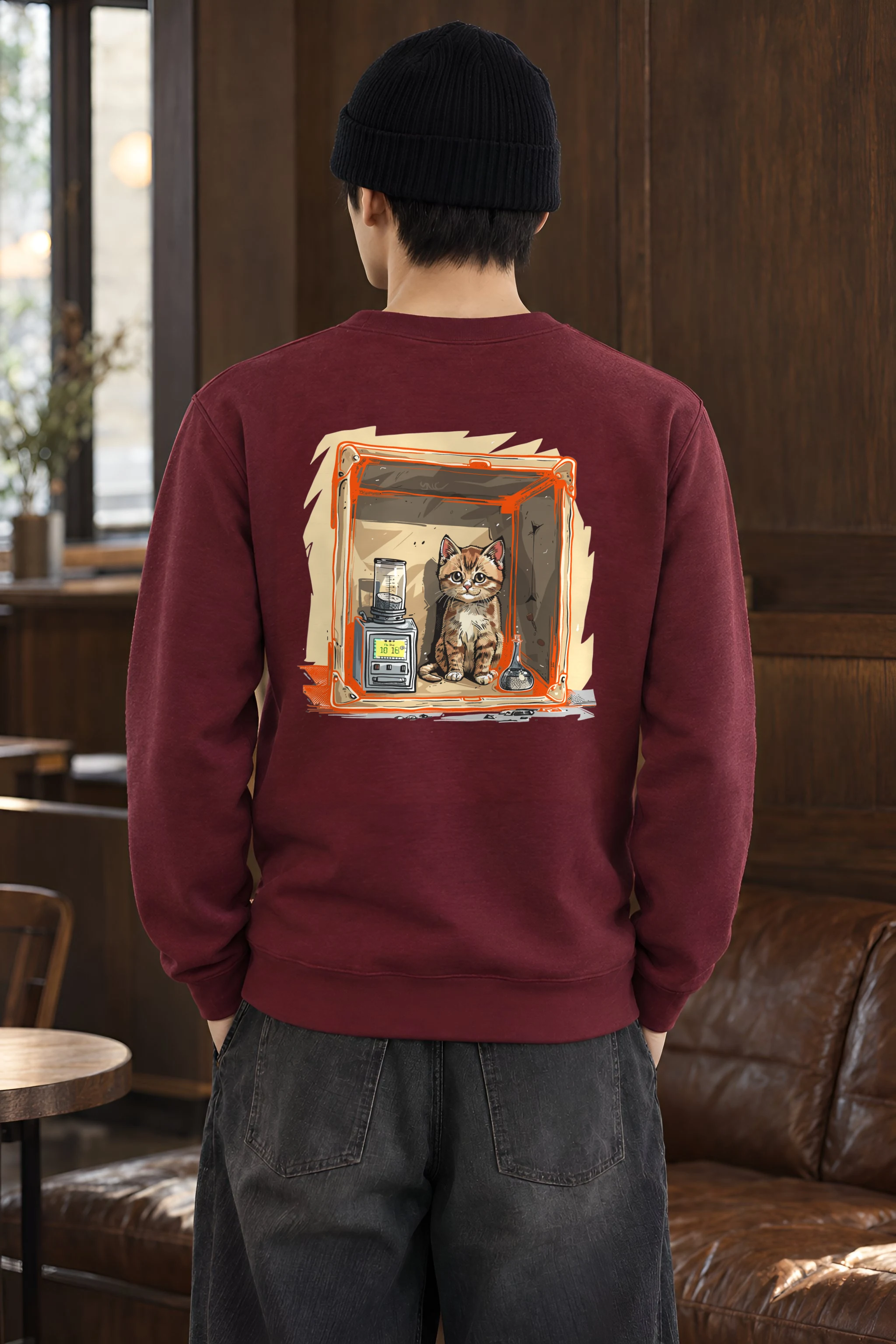 "Tabby Device Box" Heavy Blend Unisex Crewneck Sweatshirt