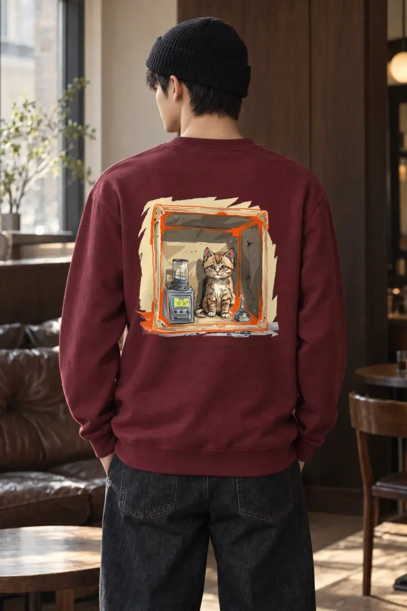 "Tabby Device Box" Heavy Blend Unisex Crewneck Sweatshirt