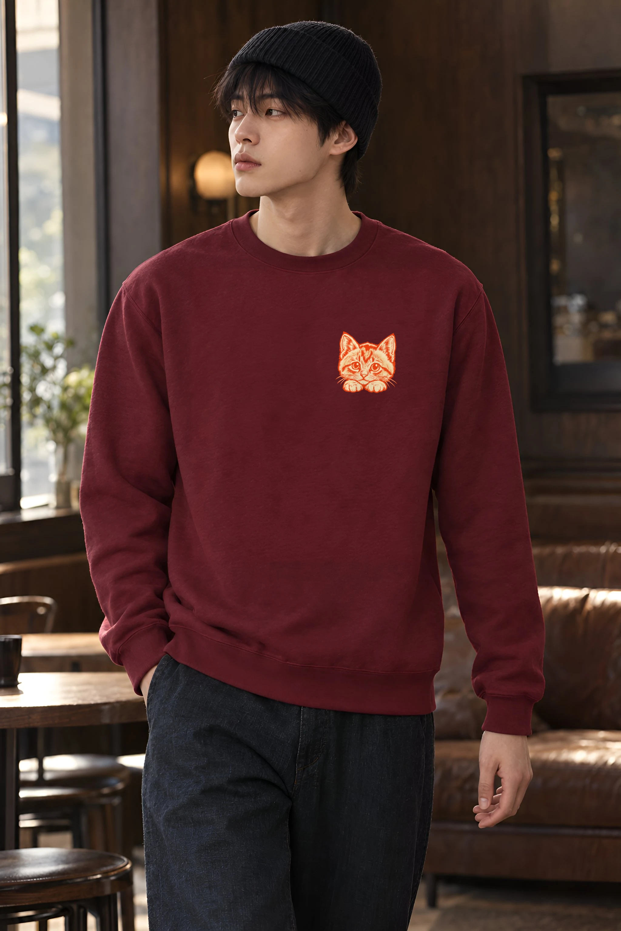"Tabby Device Box" Heavy Blend Unisex Crewneck Sweatshirt