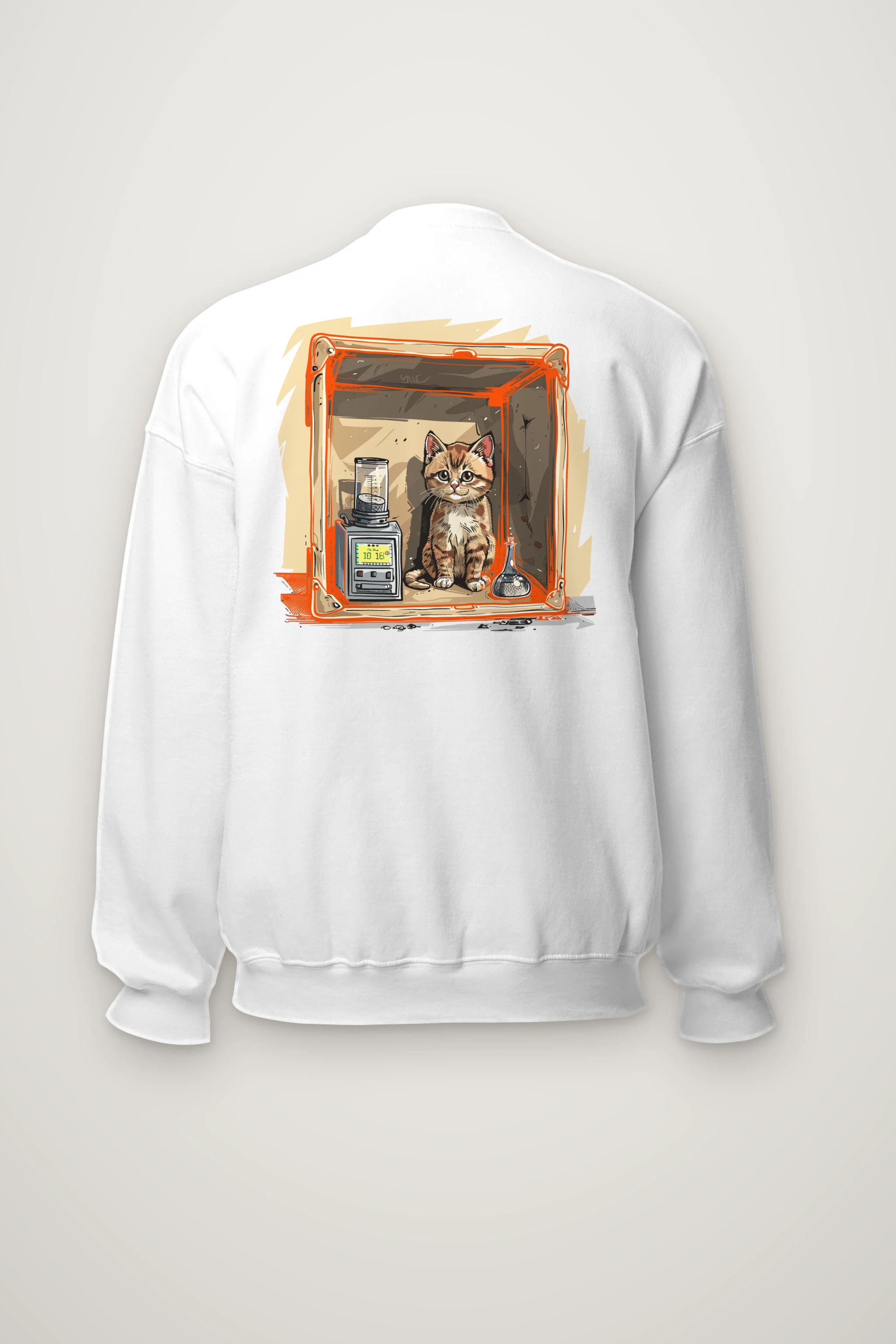 "Tabby Device Box" Heavy Blend Unisex Crewneck Sweatshirt
