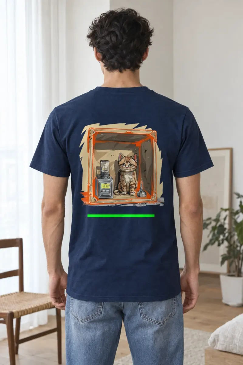 "Tabby Device Box" Heavyweight Unisex Crewneck T-shirt | Gildan 5000