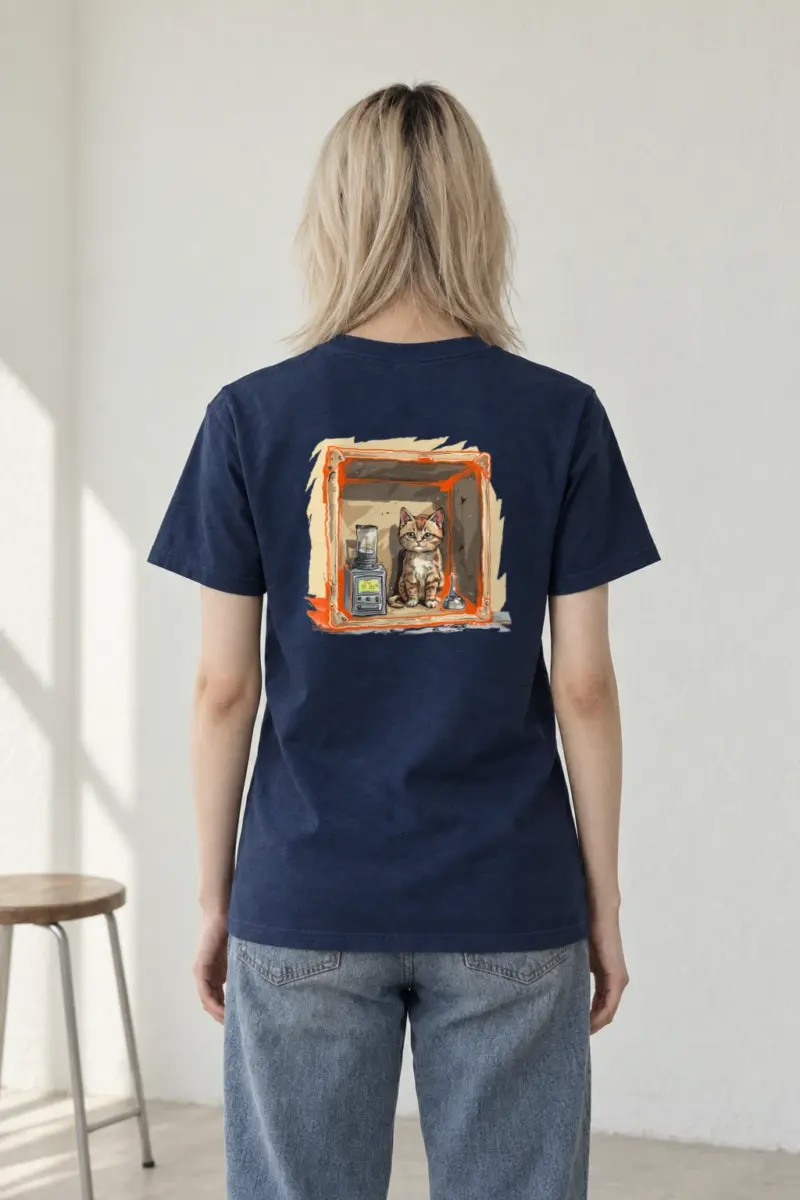 "Tabby Device Box" Heavyweight Unisex Crewneck T-shirt