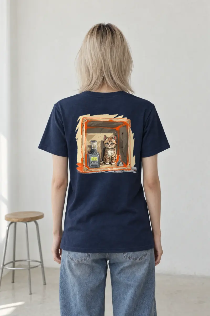 "Tabby Device Box" Heavyweight Unisex Crewneck T-shirt | Gildan 5000