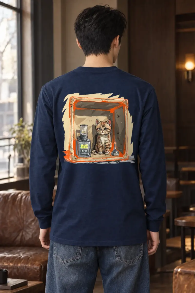 "Tabby Device Box" Unisex Longsleeve T-shirt