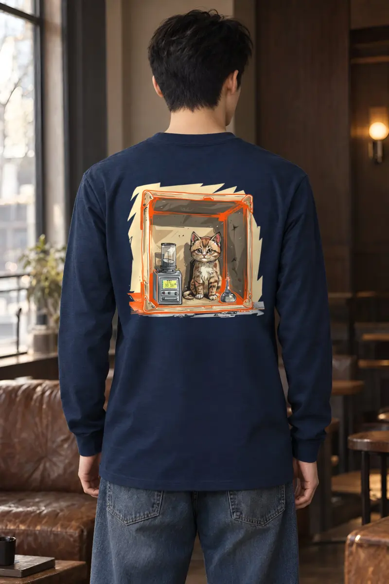 "Tabby Device Box" Unisex Longsleeve T-shirt