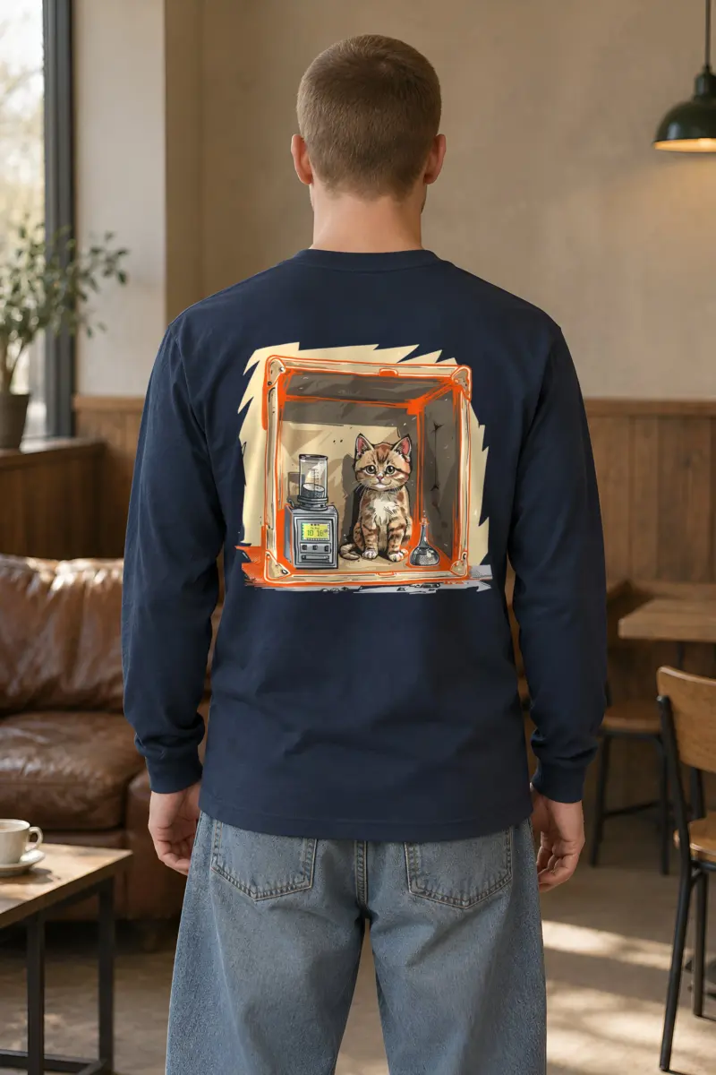 "Tabby Device Box" Unisex Longsleeve T-shirt