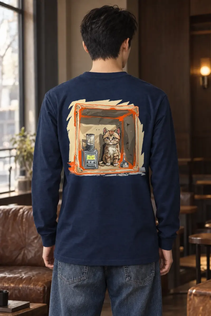 "Tabby Device Box" Unisex Longsleeve T-shirt