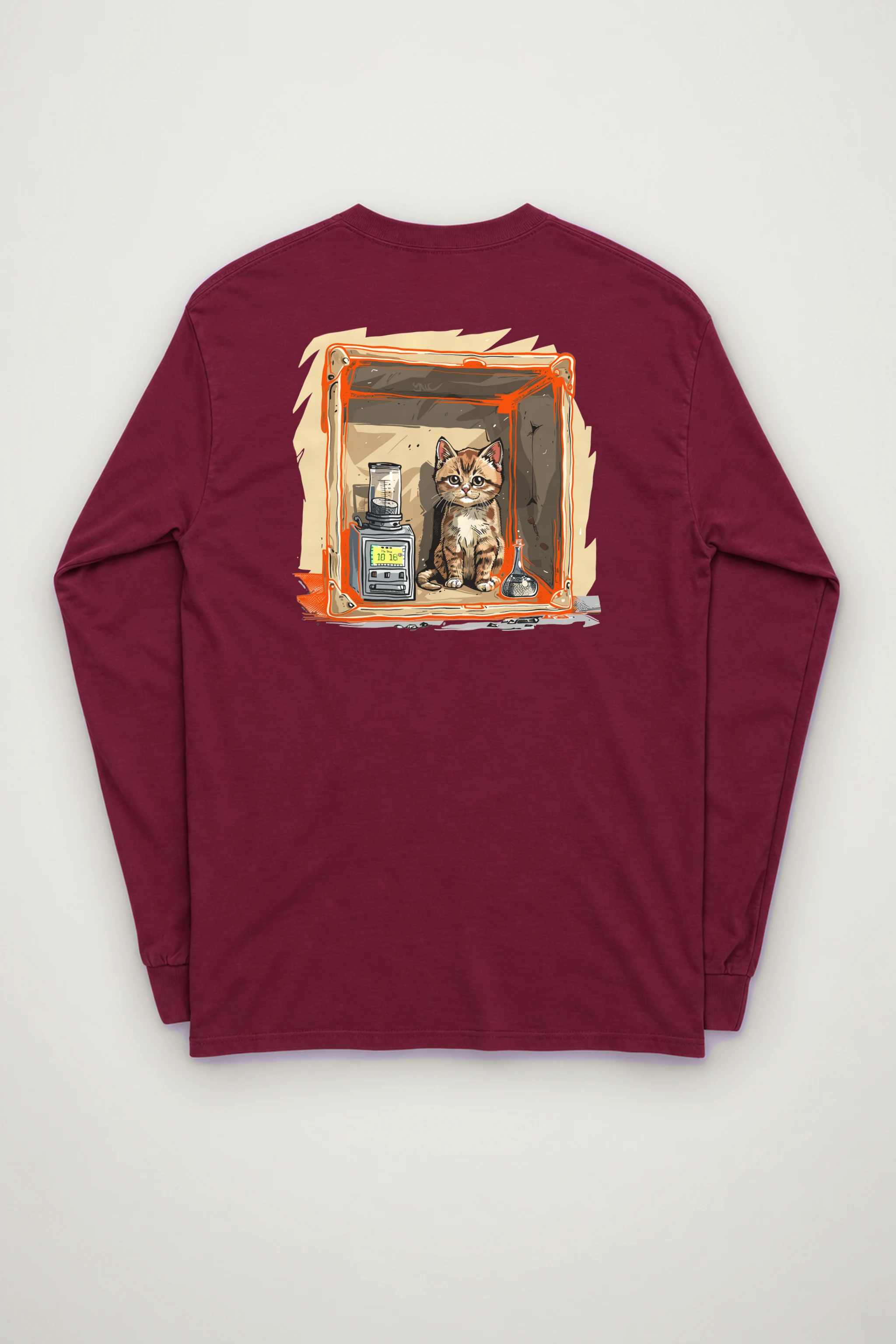 "Tabby Device Box" Unisex Longsleeve T-shirt