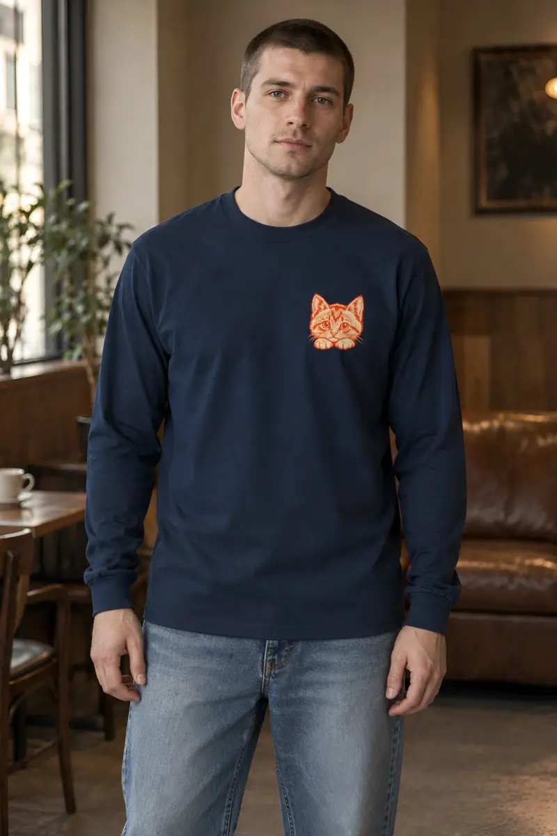 "Tabby Device Box" Unisex Longsleeve T-shirt