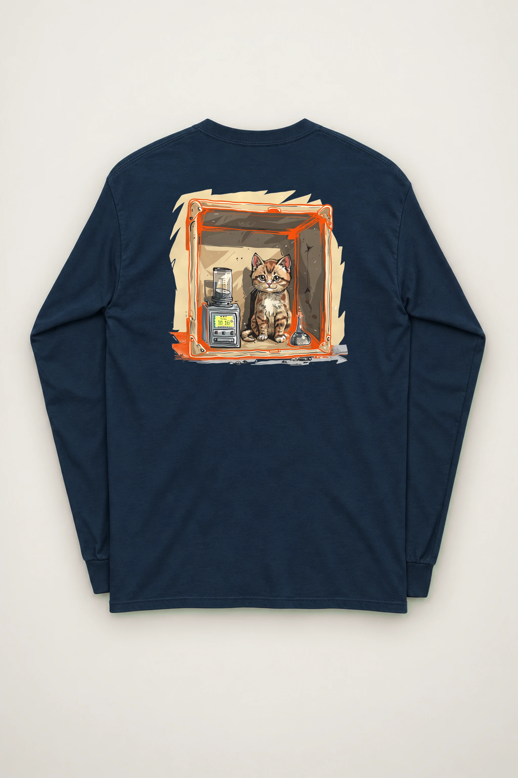 "Tabby Device Box" Unisex Longsleeve T-shirt