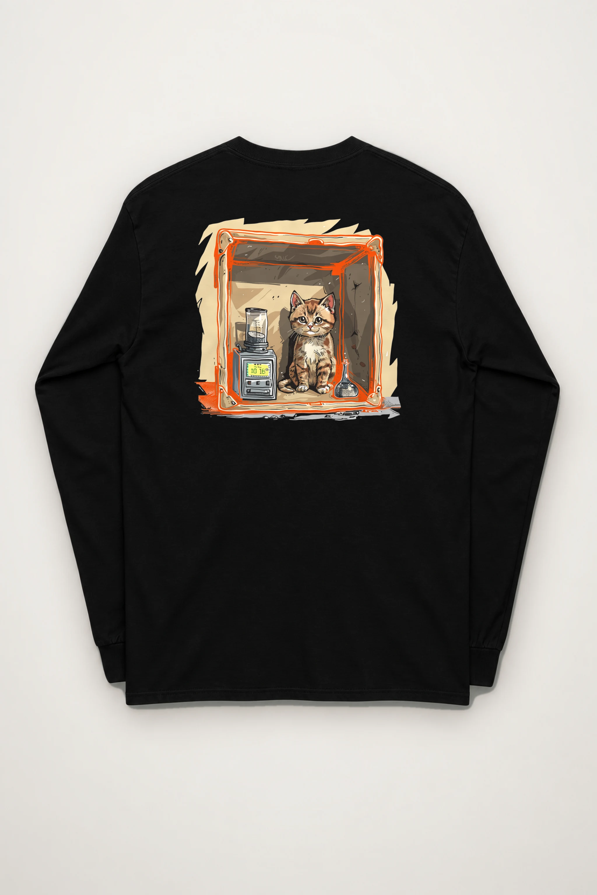 "Tabby Device Box" Unisex Longsleeve T-shirt