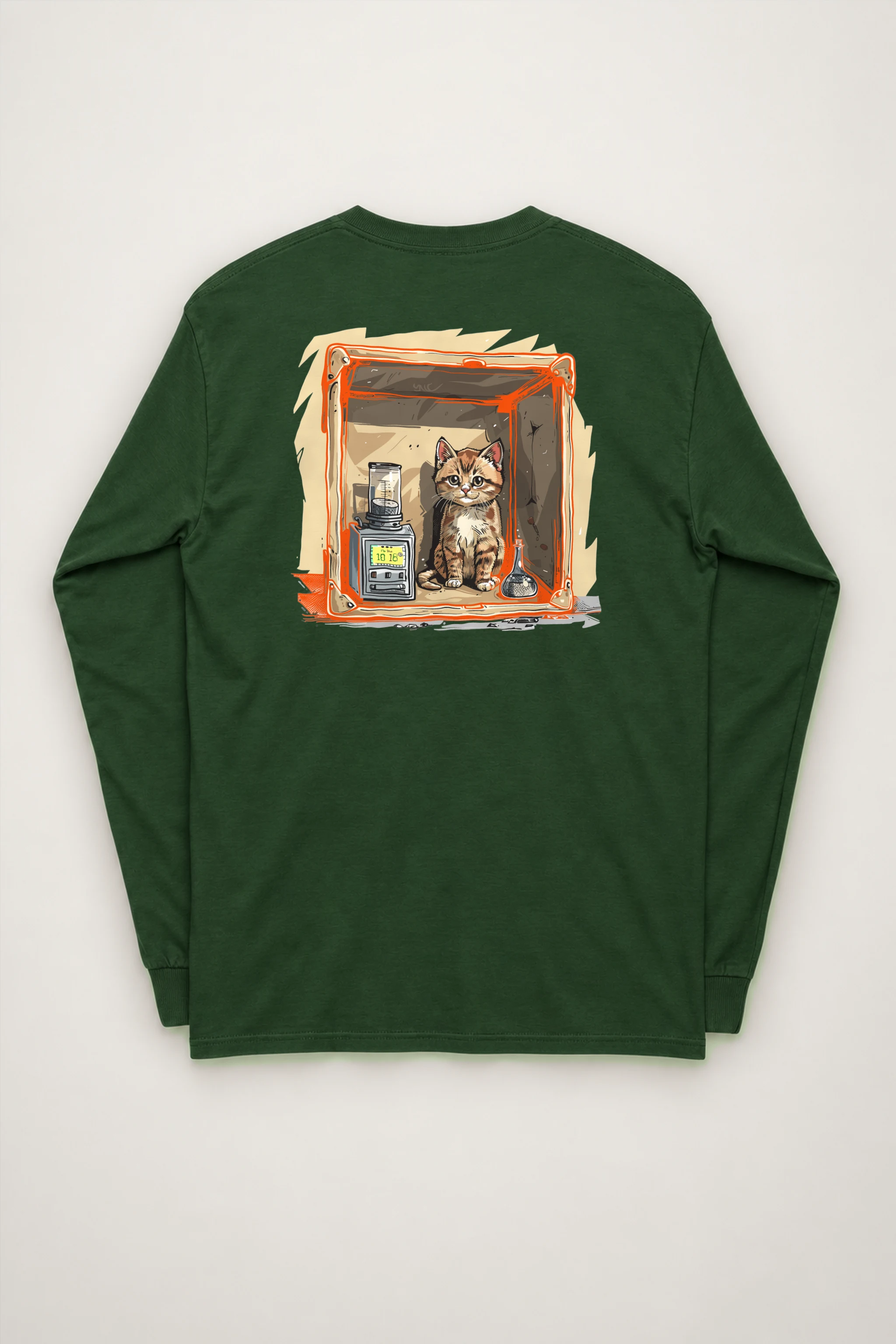 "Tabby Device Box" Unisex Longsleeve T-shirt