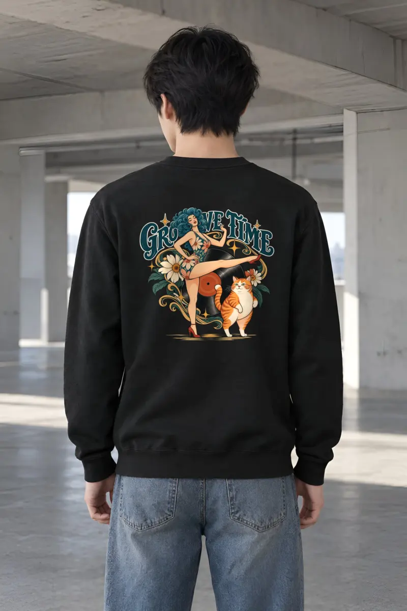 "Groove Time" Heavy Blend Unisex Crewneck Sweatshirt