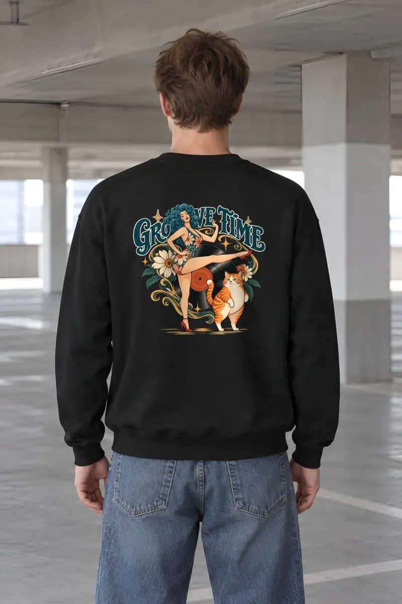 "Groove Time" Heavy Blend Unisex Crewneck Sweatshirt