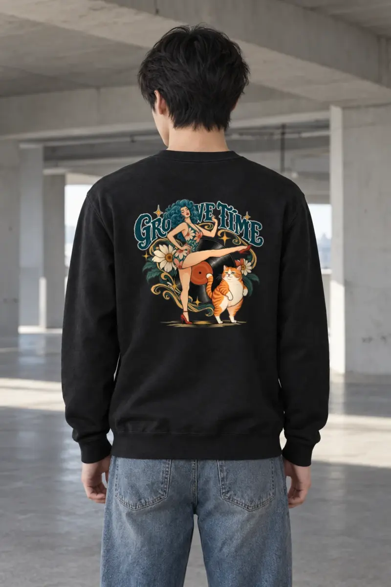 "Groove Time" Heavy Blend Unisex Crewneck Sweatshirt