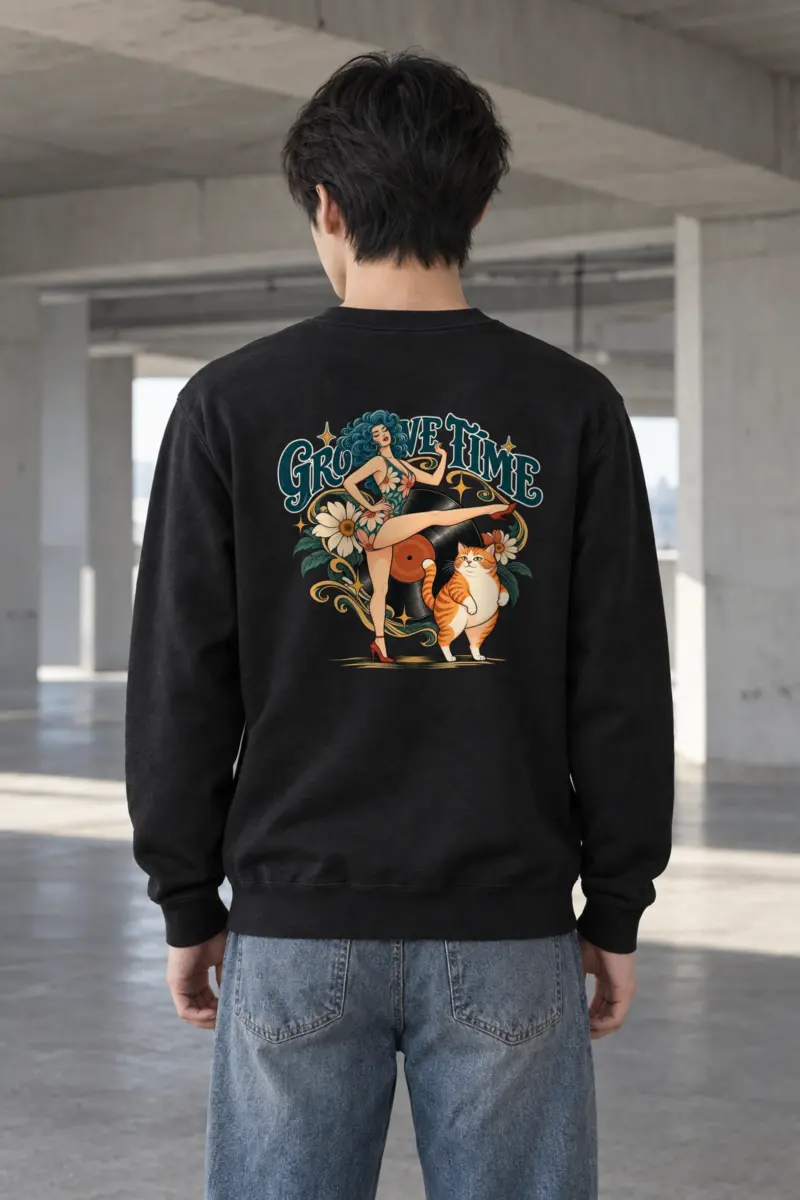 "Groove Time" Heavy Blend Unisex Crewneck Sweatshirt
