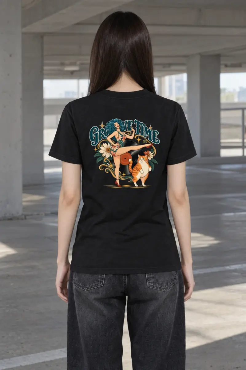 "Groove Time" Heavyweight Unisex Crewneck T-shirt