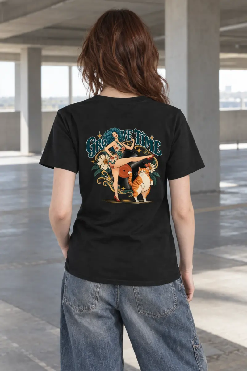 "Groove Time" Heavyweight Unisex Crewneck T-shirt