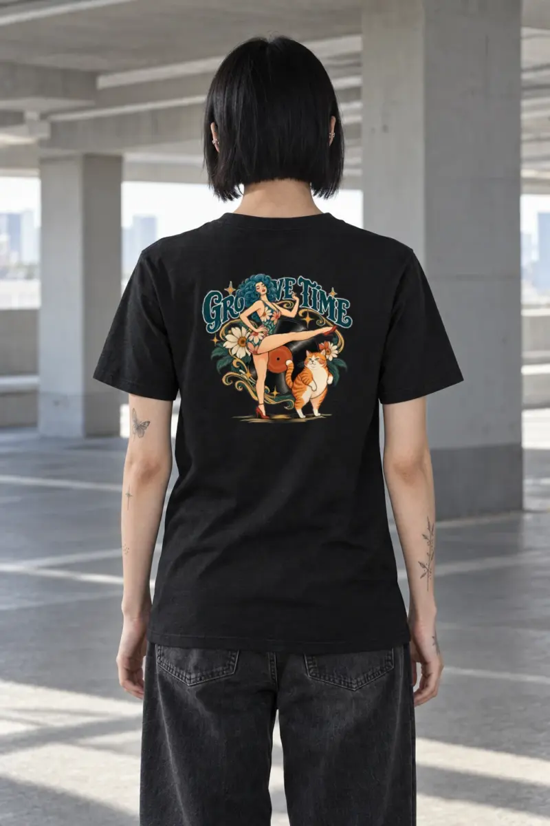 "Groove Time" Heavyweight Unisex Crewneck T-shirt
