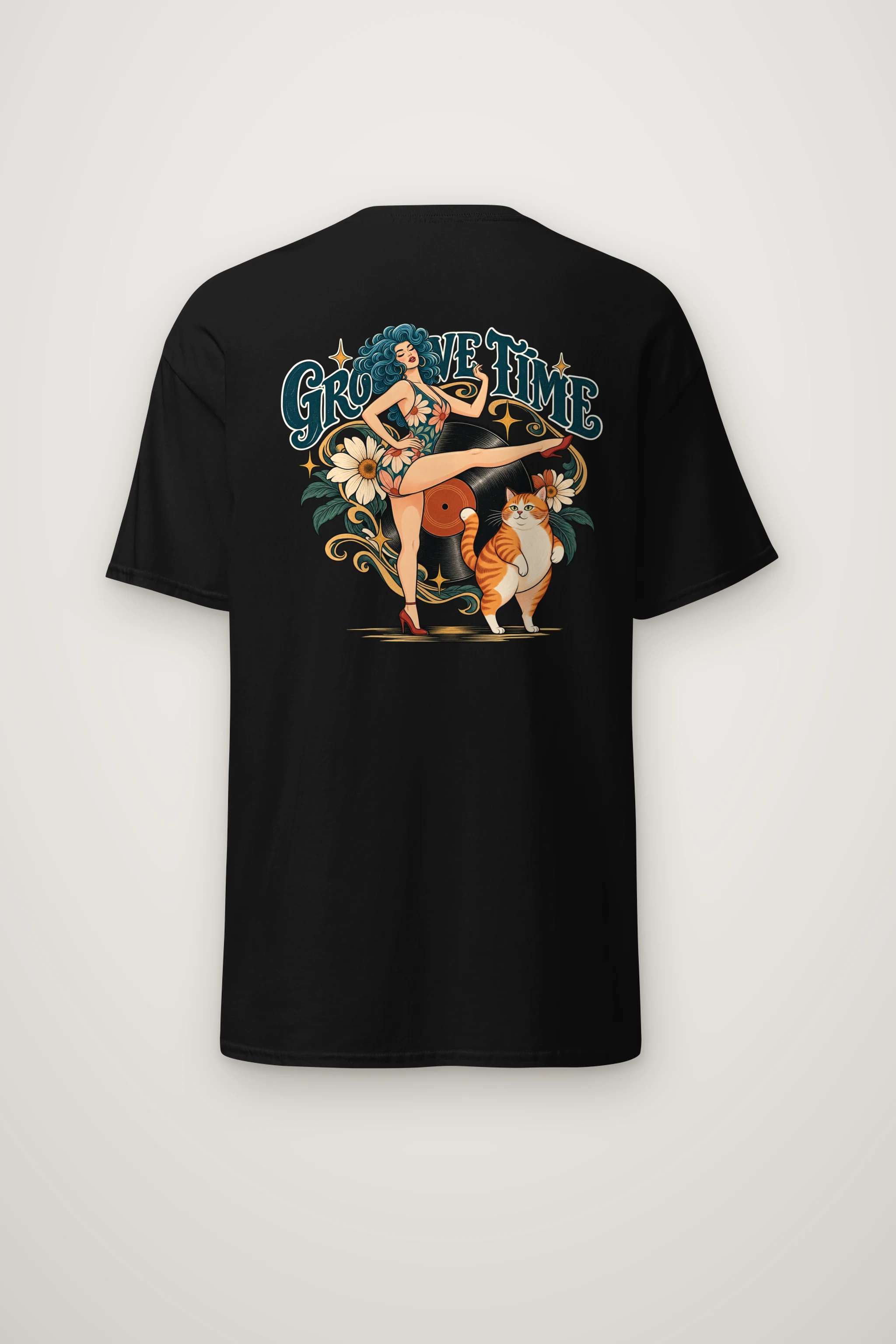 "Groove Time" Heavyweight Unisex Crewneck T-shirt